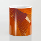 Leaves in Terracotta Color #decor #society6 #buyart Coffee Mug Gallery Image 4