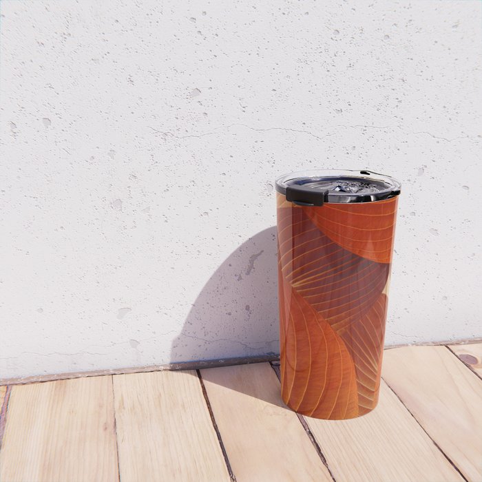 Leaves in Terracotta Color #decor #society6 #buyart Travel Mug Gallery Image 4