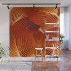 Leaves in Terracotta Color #decor #society6 #buyart Wall Mural Gallery Image 1