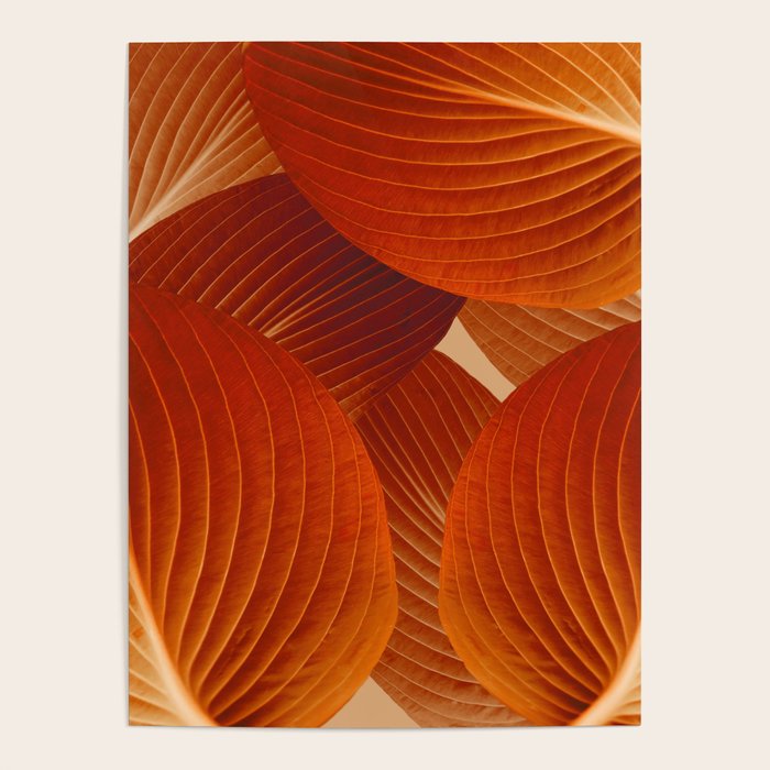Leaves in Terracotta Color #decor #society6 #buyart Poster Gallery Image 4