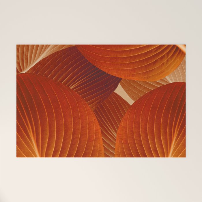 Leaves in Terracotta Color #decor #society6 #buyart Welcome Mat Gallery Image 1