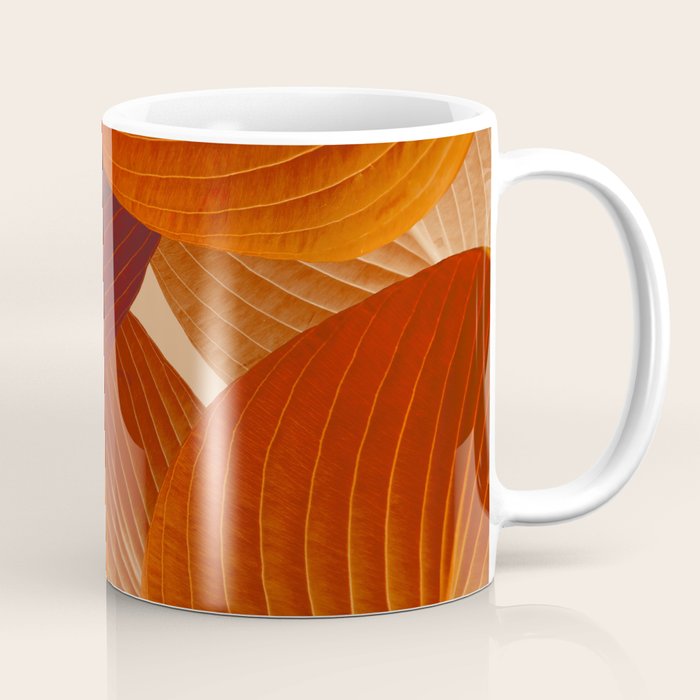 Leaves in Terracotta Color #decor #society6 #buyart Coffee Mug Gallery Image 1