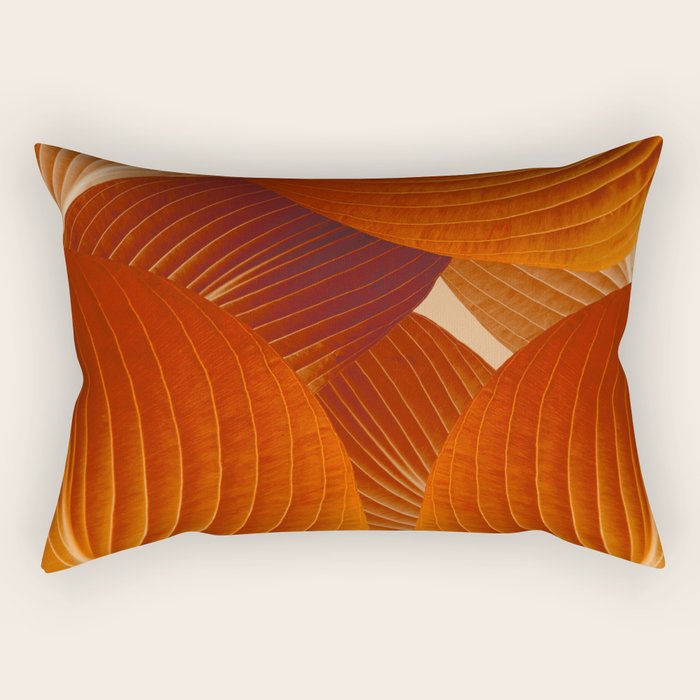 Leaves in Terracotta Color #decor #society6 #buyart Rectangular Pillow Gallery Image 2