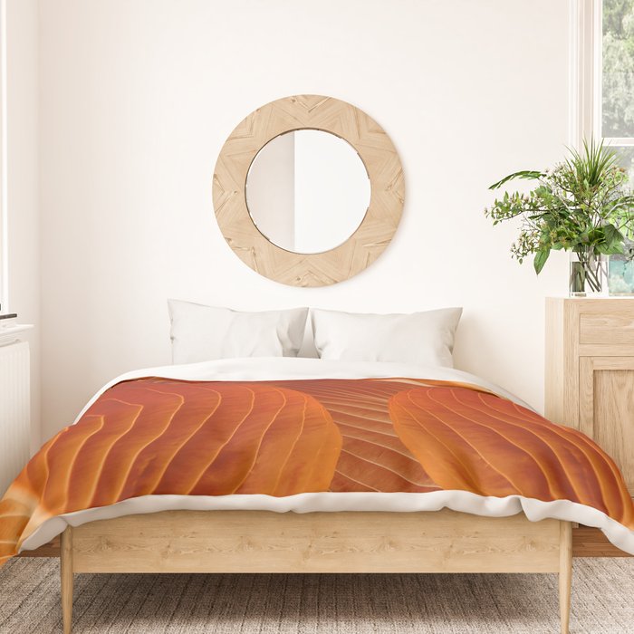 Leaves in Terracotta Color #decor #society6 #buyart Duvet Cover Gallery Image 3