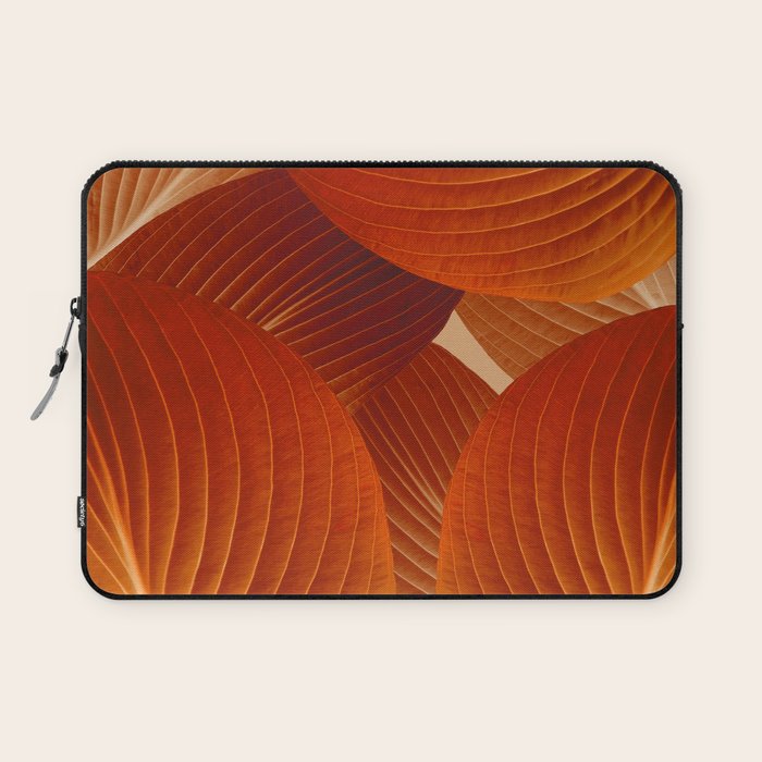 Leaves in Terracotta Color #decor #society6 #buyart Laptop Sleeve Gallery Image 1