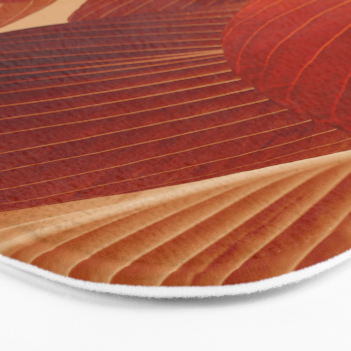 Leaves in Terracotta Color #decor #society6 #buyart Bath Mat Gallery Image 3