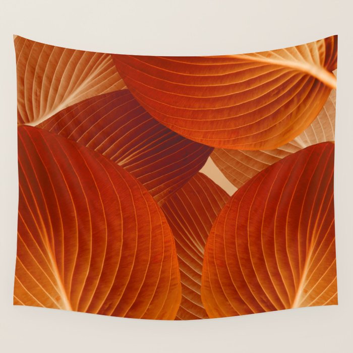 Leaves in Terracotta Color #decor #society6 #buyart Wall Tapestry Gallery Image 4