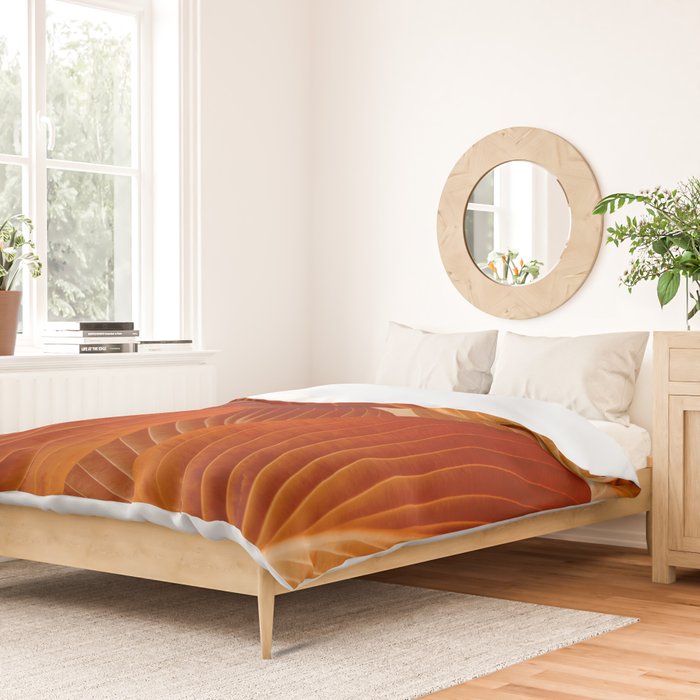 Leaves in Terracotta Color #decor #society6 #buyart Duvet Cover Gallery Image 2