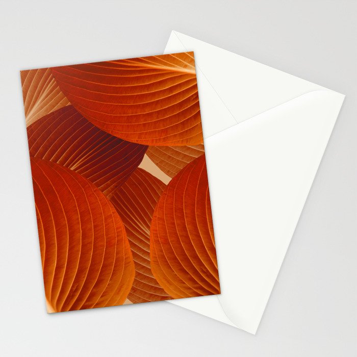 Leaves in Terracotta Color #decor #society6 #buyart Stationery Card Gallery Image 2