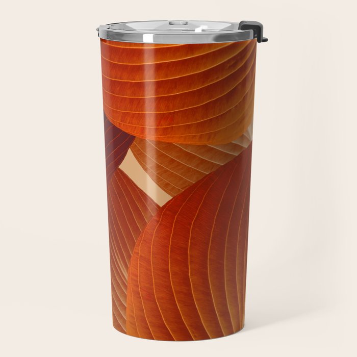 Leaves in Terracotta Color #decor #society6 #buyart Travel Mug Gallery Image 2