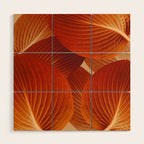 Leaves in Terracotta Color #decor #society6 #buyart Wood Wall Art Gallery Image 1