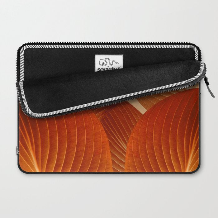 Leaves in Terracotta Color #decor #society6 #buyart Laptop Sleeve Gallery Image 2
