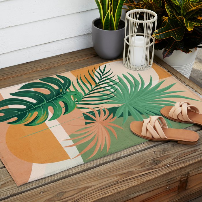 Jungle Abstract 3 Outdoor Rug Gallery Image 2