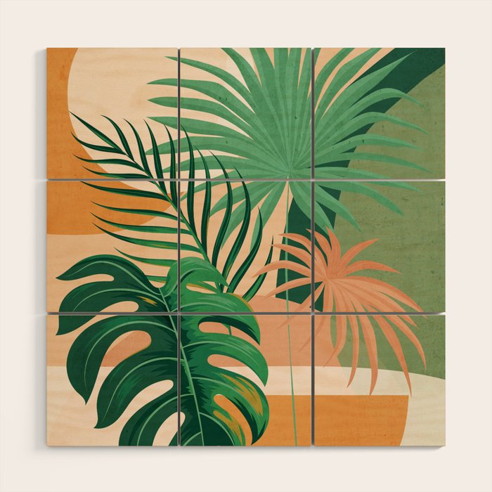 Jungle Abstract 3 Wood Wall Art Gallery Image 1