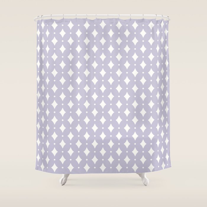 Vintage Stars II Lilac Shower Curtain Gallery Image 1