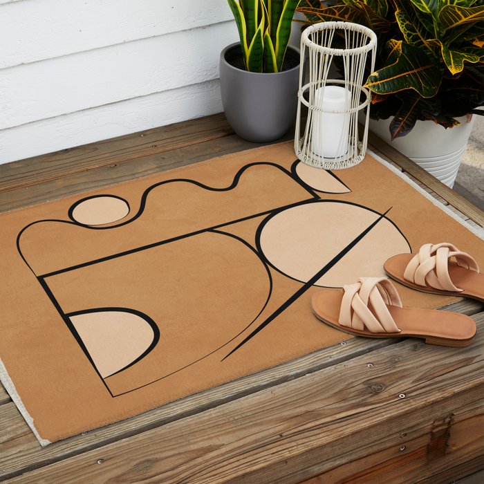 Abstract Minimal Shapes 217 Outdoor Rug Gallery Image 2