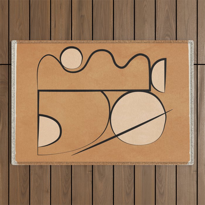 Abstract Minimal Shapes 217 Outdoor Rug Gallery Image 1