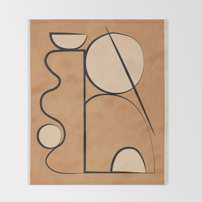 Abstract Minimal Shapes 217 Throw Blanket Gallery Image 2