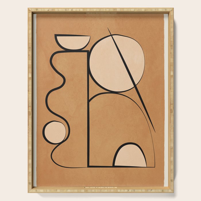 Abstract Minimal Shapes 217 Serving Tray Gallery Image 1