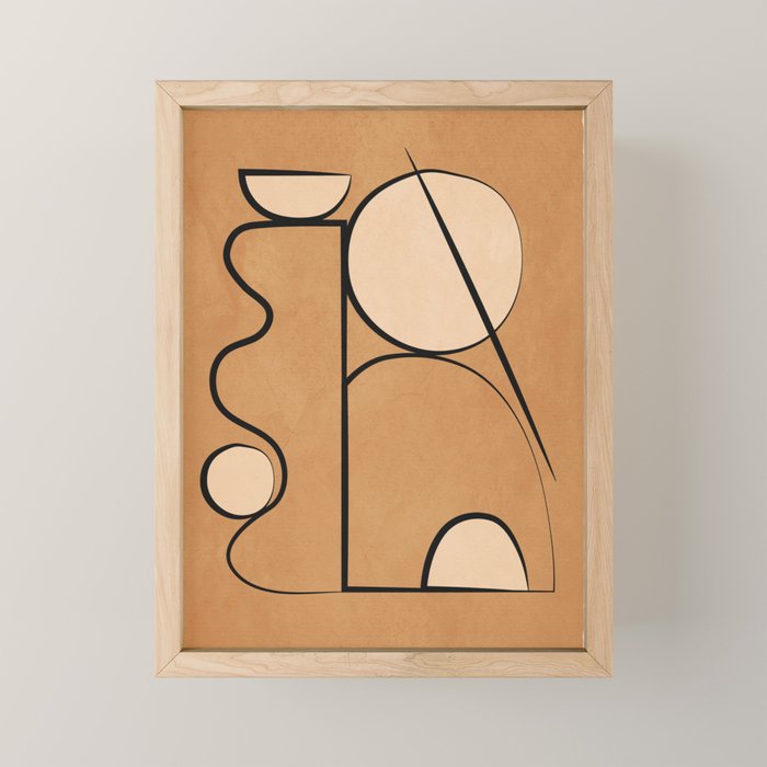 Abstract Minimal Shapes 217 Mini Art Print Gallery Image 1
