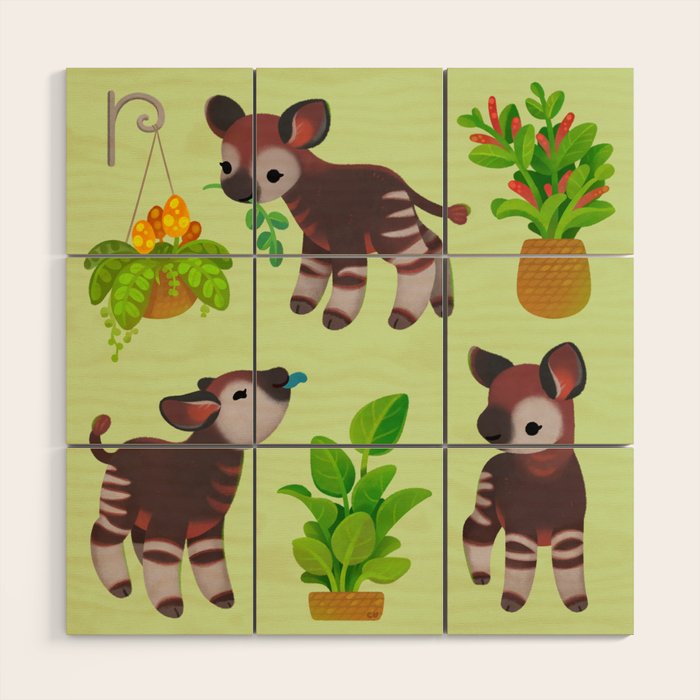 Okapi Wood Wall Art Gallery Image 1