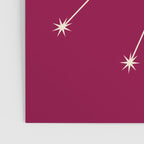 Taurus Zodiac Star Constellation Line Art Magenta Pink Poster Gallery Image 3