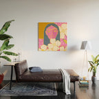 A Girl And Her Flowers Wood Wall Art Gallery Image 2