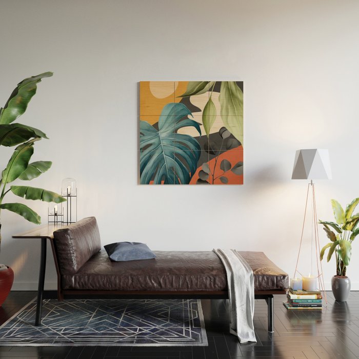 Abstract Tropical Art 19 Wood Wall Art Gallery Image 2