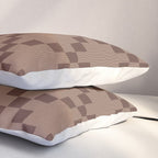 Diamond Quilted Plaid pattern brown Pillow Sham Gallery Image 3