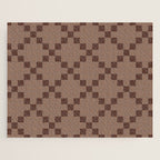 Diamond Quilted Plaid pattern brown Jigsaw Puzzle Gallery Image 1