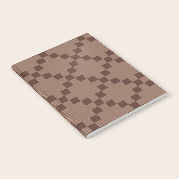 Diamond Quilted Plaid pattern brown Notebook Gallery Image 2