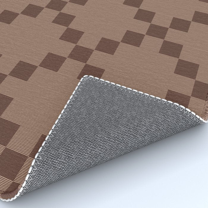 Diamond Quilted Plaid pattern brown Rug Gallery Image 4