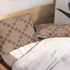 Diamond Quilted Plaid pattern brown Pillow Sham Gallery Image 2