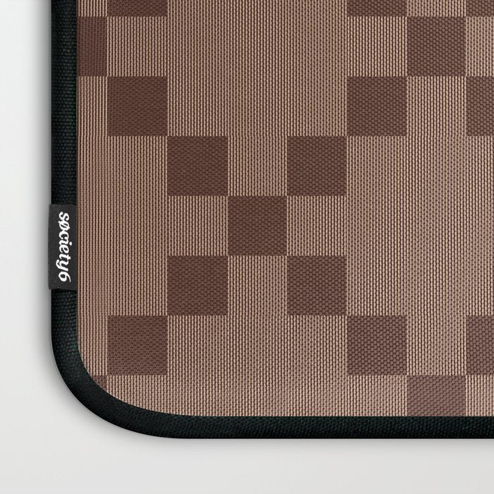 Diamond Quilted Plaid pattern brown Laptop Sleeve Gallery Image 3