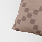 Diamond Quilted Plaid pattern brown Pillow Sham Gallery Image 4