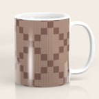 Diamond Quilted Plaid pattern brown Coffee Mug Gallery Image 1