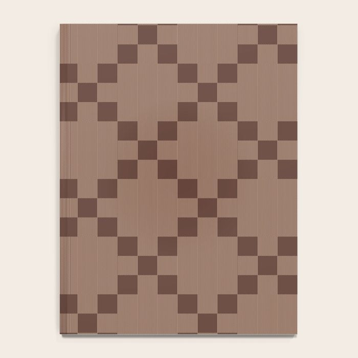 Diamond Quilted Plaid pattern brown Notebook Gallery Image 4