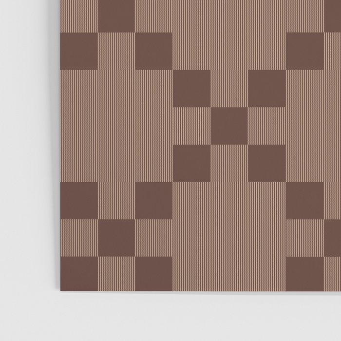 Diamond Quilted Plaid pattern brown Poster Gallery Image 3
