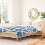 Blue flower nature art pattern Duvet Cover Gallery Image 2