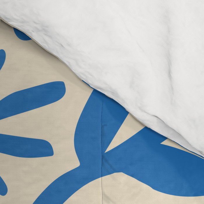 Blue flower nature art pattern Comforter Gallery Image 4