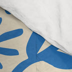 Blue flower nature art pattern Comforter Gallery Image 4