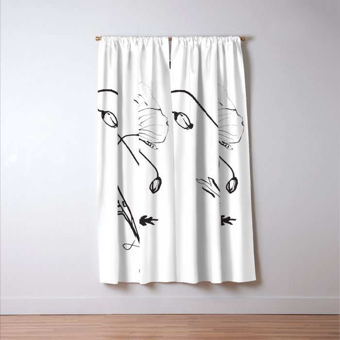 Butterfly on a little flower 5 Window Curtain Gallery Image 3