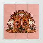 Gemini Cowboy Boots Wood Wall Art Gallery Image 1