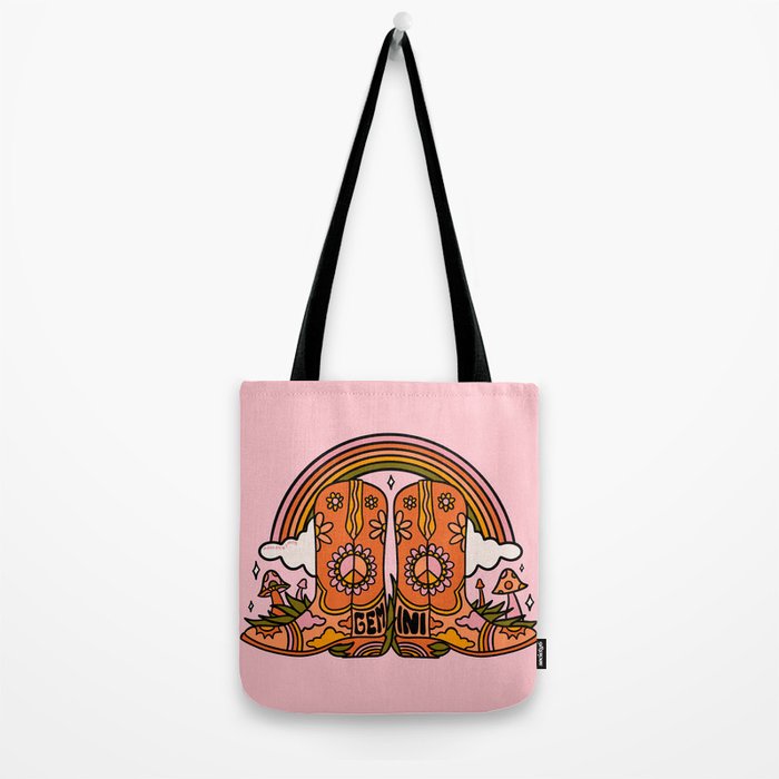 Gemini Cowboy Boots Tote Bag Gallery Image 2