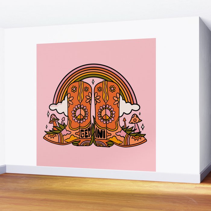 Gemini Cowboy Boots Wall Mural Gallery Image 2