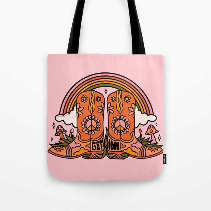 Gemini Cowboy Boots Tote Bag Gallery Image 1