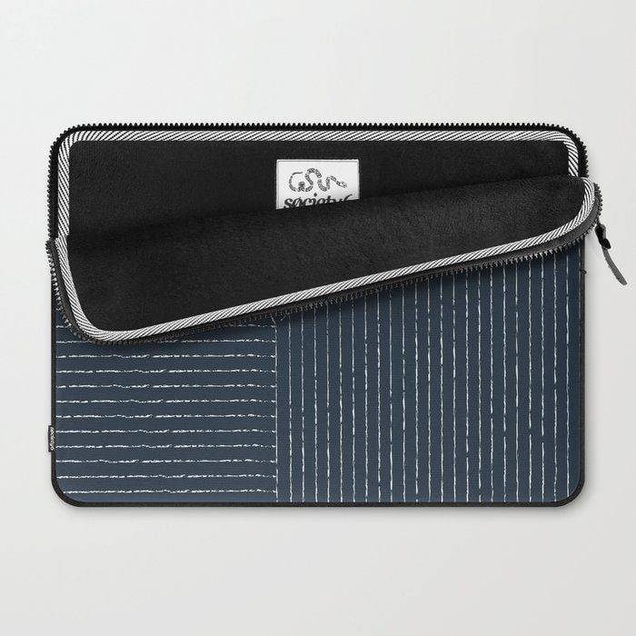 Lines (Annapolis Blue) Laptop Sleeve Gallery Image 2
