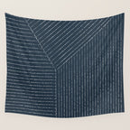 Lines (Annapolis Blue) Wall Tapestry Gallery Image 4
