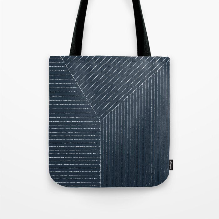 Lines (Annapolis Blue) Tote Bag Gallery Image 1
