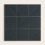 Lines (Annapolis Blue) Wood Wall Art Gallery Image 1